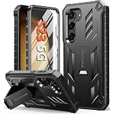 FNTCASE for Samsung Galaxy S23 Case, Built-in Screen Protector, Kickstand | 20FT Military-Grade Drop Protection, Anti-Slip Matte Textured, Rugged Heavy Duty Shockproof TPU Protective Cover