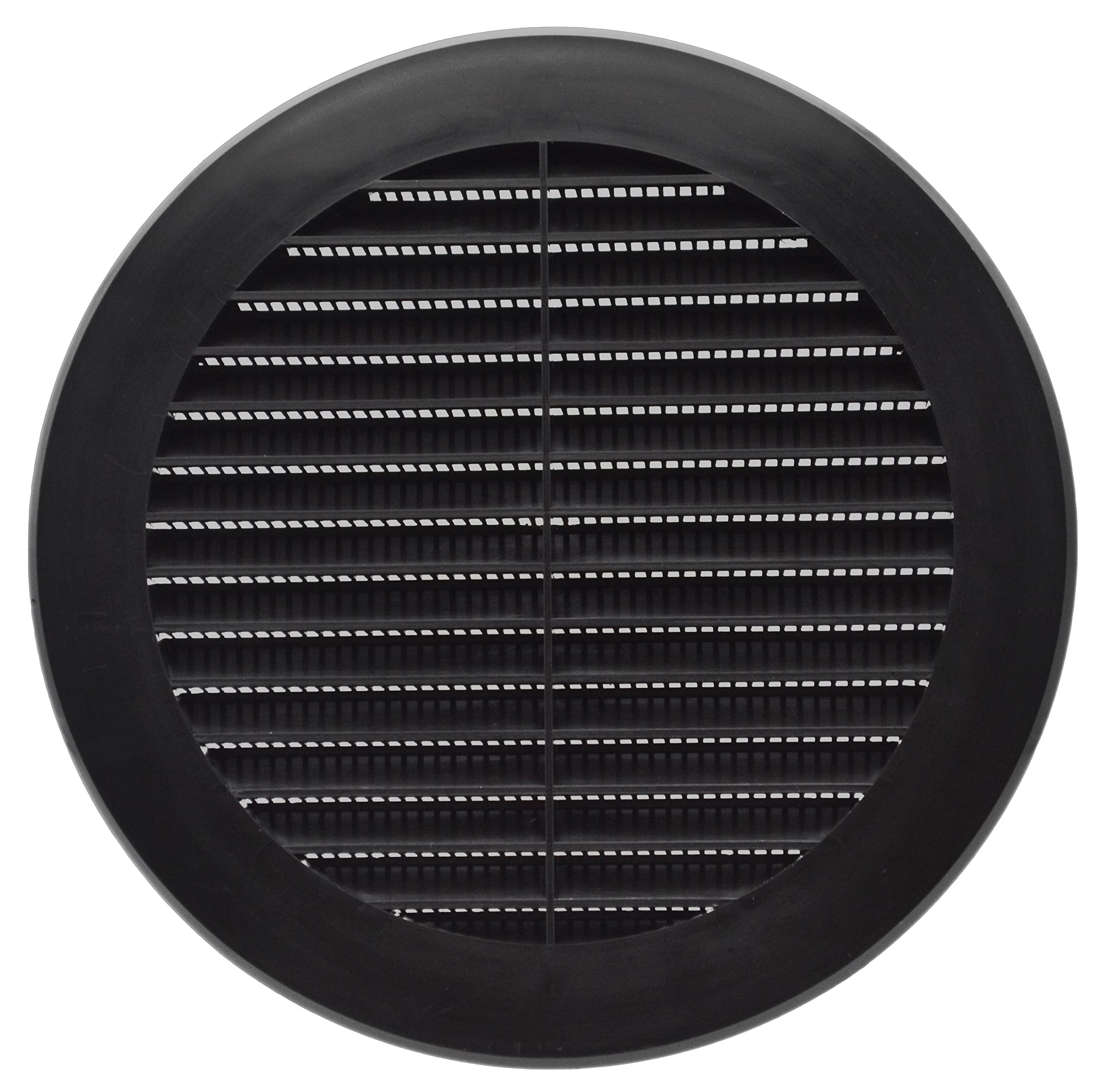 H&C VENT Black 150 mm / 5.9” Ventilation Grille │ Plastic Vent Cover with Insect Protection │ Extractor Air Vents Covers for Inside Outside│ Duct Pipe Grilles For External Internal Wall Door Window