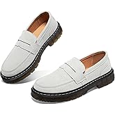 SENNYO Women's Suede Penny Loafer Comfort Driving Moccasins Casual Slip-Ons Loafer Flats Fashion Women Business Work Shoes