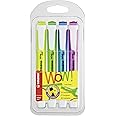 STABILO Highlighter swing cool - Pack of 4 - Yellow, Green, Blue, Pink, Portable, Clip Closure, Office + School Supplies, Chisel Tip