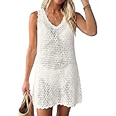 ANRABESS Womens Swimsuit Cover Up 2026 V Neck Knit Swimwear Bathing Suit Crochet Backless Dress Summer Beach Vacation Clothes