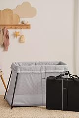 BabyBjörn Travel Cot Light Silver with Fitted Sheet Organic Cotton view 2