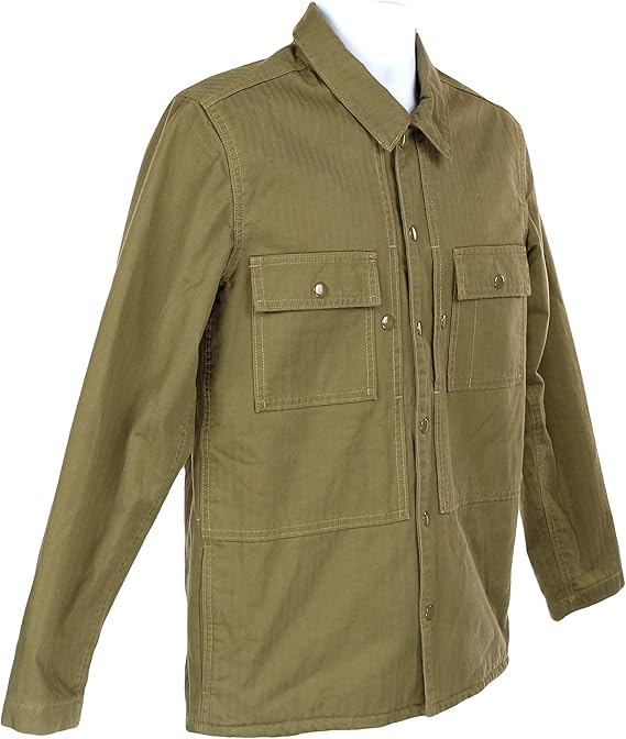 J Crew Wallace Barnes Mens Herringbone Shirt Jacket Fleece Lined