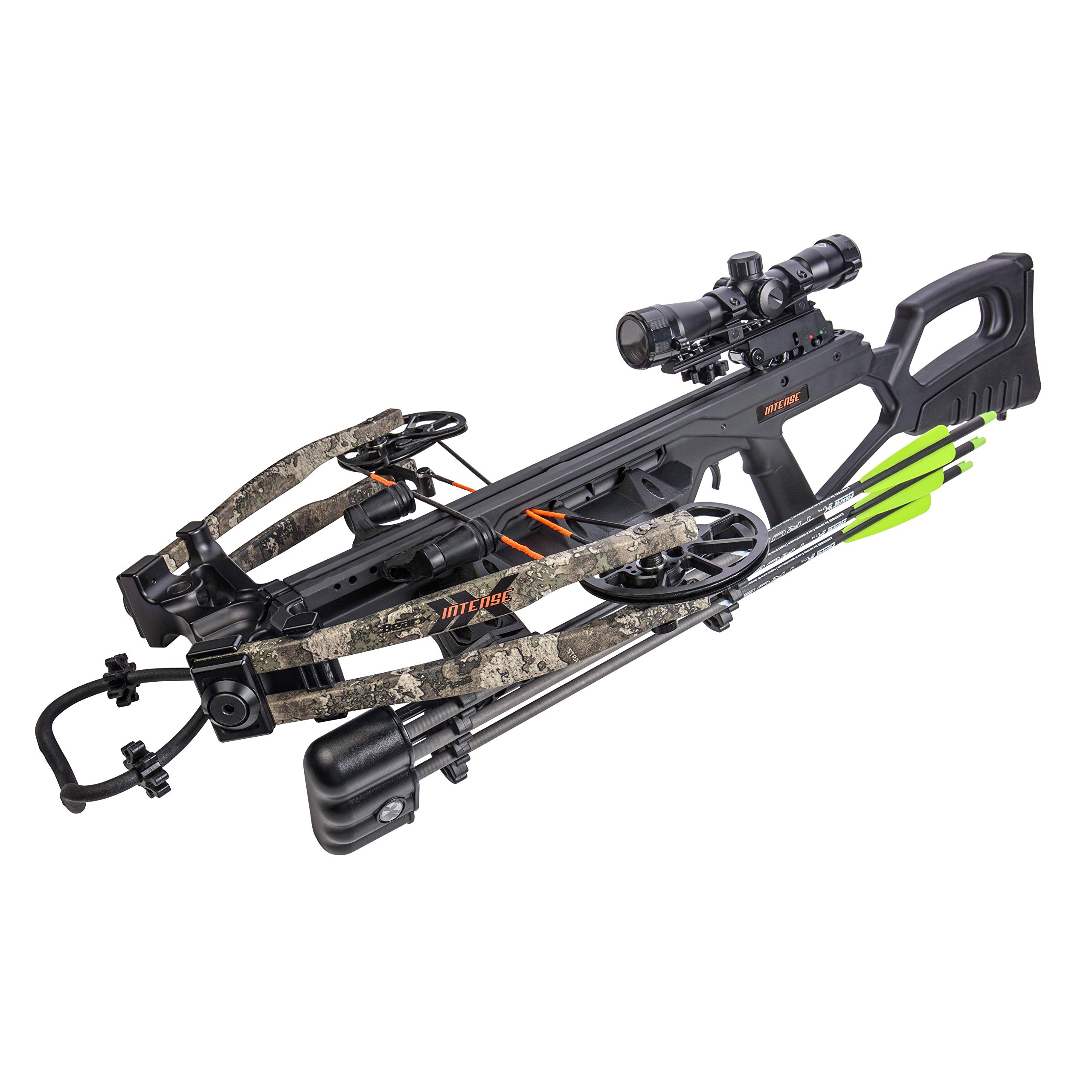 Photo 1 of **ONE BROKEN ARROW**BearX Intense Ready to Shoot Crossbow Package with Scope, Quiver, Bolts, Cocking Rope, and Wax, Strata Finish, One Size (AC03A2AA185)