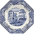 Spode Blue Italian Octagonal Platter | 14 Inch Large Serving Tray for Meats, Cheeses, and Desserts | Made of Fine Porcelain | Dishwasher and Microwave Safe