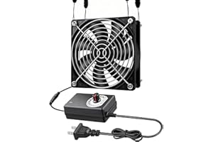 120 mm x 25 mm Greenhouse Fan, Small Brushless Cooling Fan, AC 100V - 240V Speed Control Fan, for Greenhouse Cabinet Computer