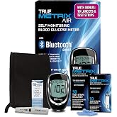 TRUE METRIX AIR Meter Value Kit, Blood Glucose Monitor and Testing Supplies | Includes Bluetooth Compatible Blood Glucose Meter, Case, 60 Test Strips, 10 Lancets, Lancing Device, Control Solution