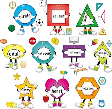 Kids Educational Learning Print Decor Poster Classroom Study Wall Download Arrows Circle Square Triangle Olive Shapes Art Collectibles Digital Prints Commentfer Fr