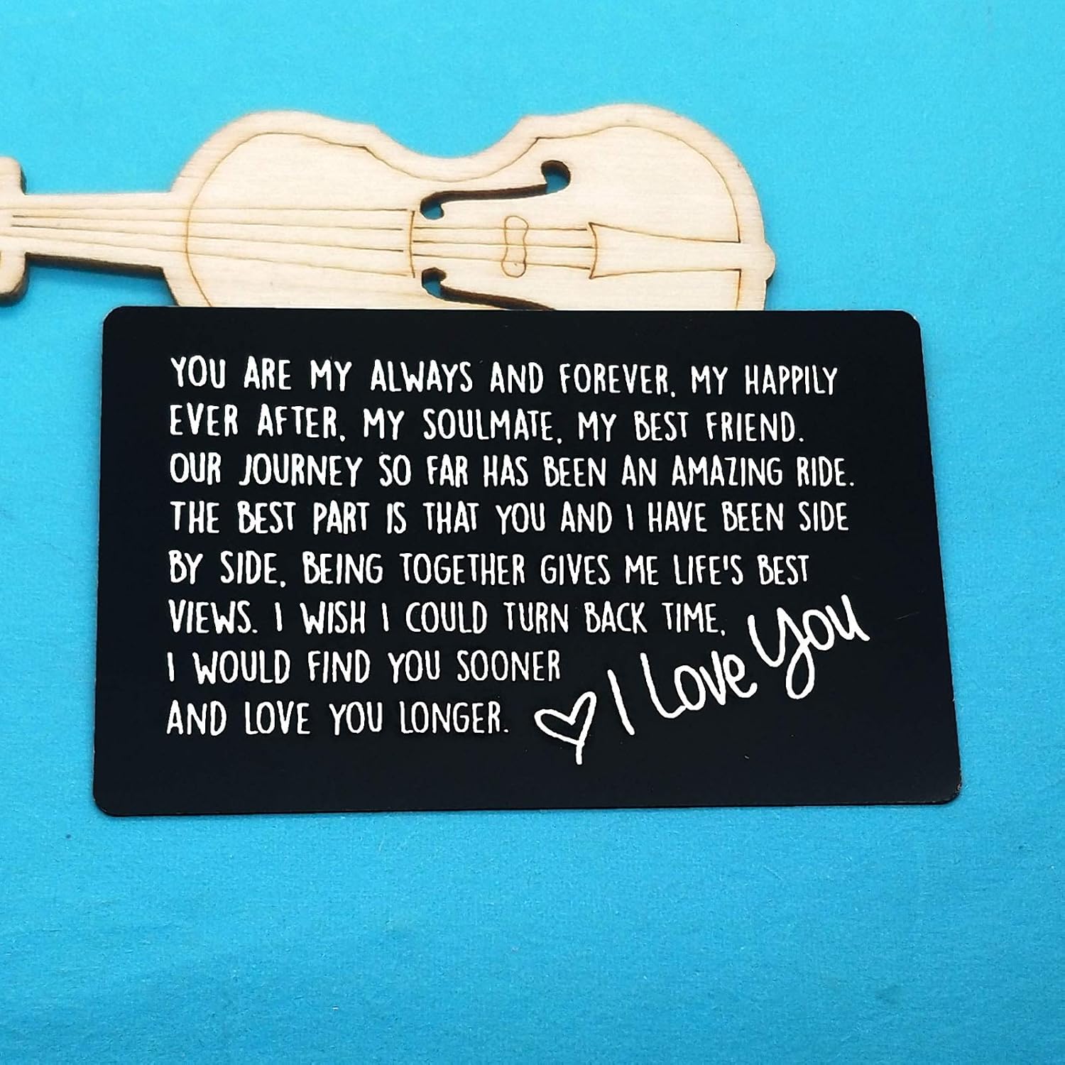 Anniversary Card Gifts for Him Engraved Wallet Insert Card for Boyfriend Husband You are My Always and Forever Valentines Day Gifts for Men Christmas Birthday Gifts I Love You Gifts for Him - Image 5