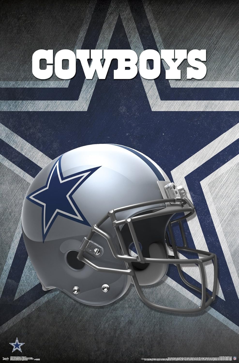 Trends International Dallas Cowboys Helmet Wall Poster 22.375 x 34