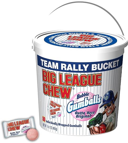 BIG LEAGUE CHEW ORIGINAL BUBBLE GUMBALLS, 14.1 OUNCE – 80 PER PACK