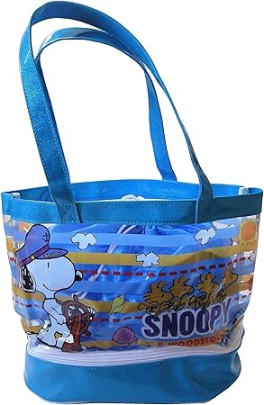 Amazon プールバッグ ビーチバッグ 巾着付き ピーナッツ スヌーピー 水泳 海水浴 Snoopy プールバッグ