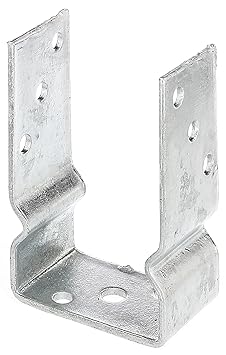 GAH-Alberts 217624 U-Pfostenträger, zum Aufschrauben - feuerverzinkt, lichte Breite: 91 mm