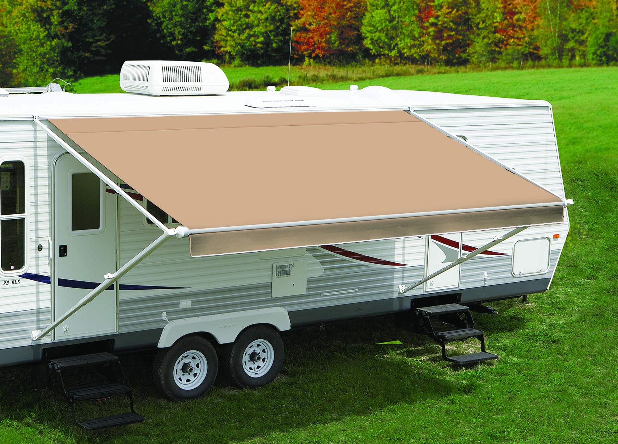 Carefree Tan Vinyl Patio Awning Canopy Fabric Replacement for 16' Awning