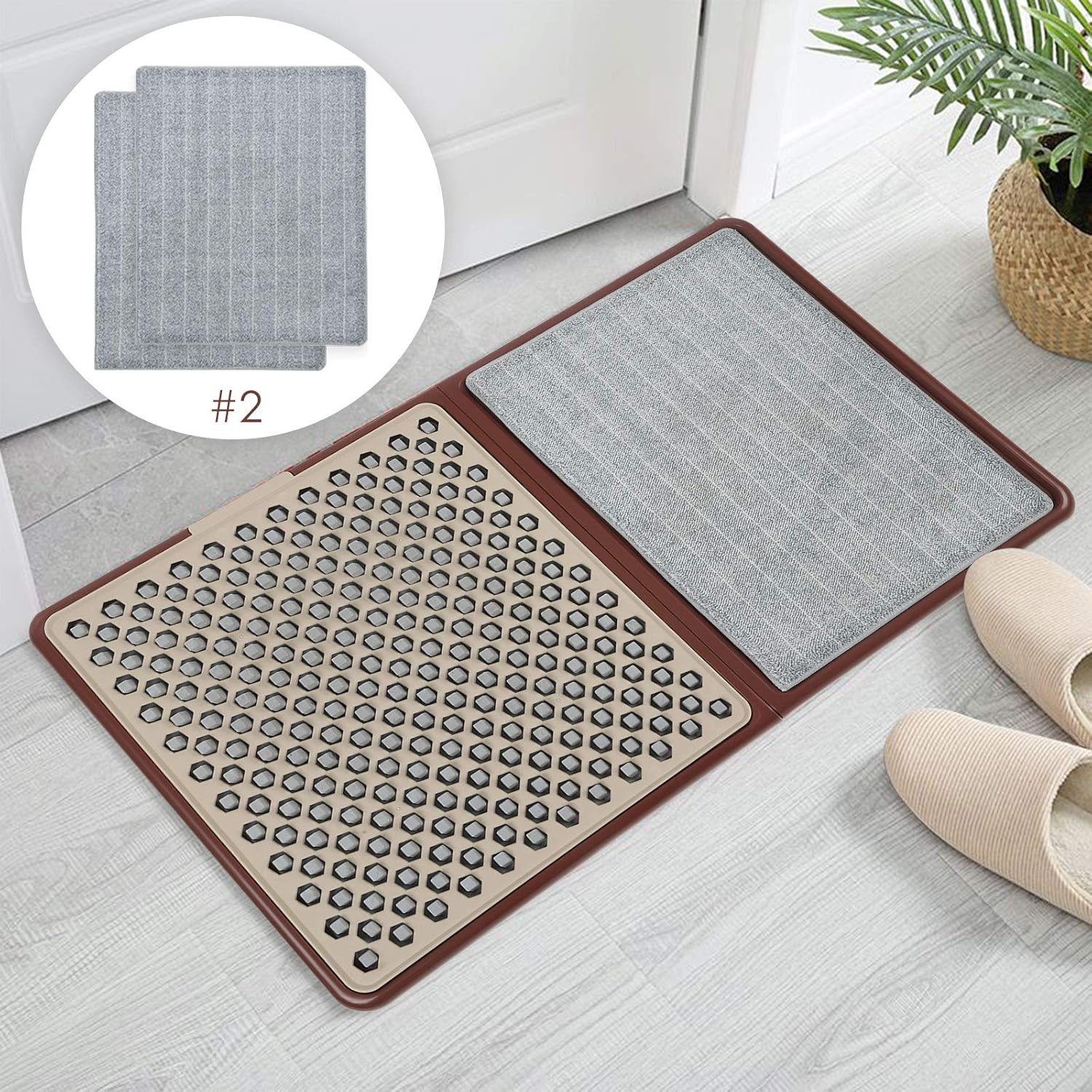 KKTECT Disinfecting Door Mat for Entrance, 3318inch
