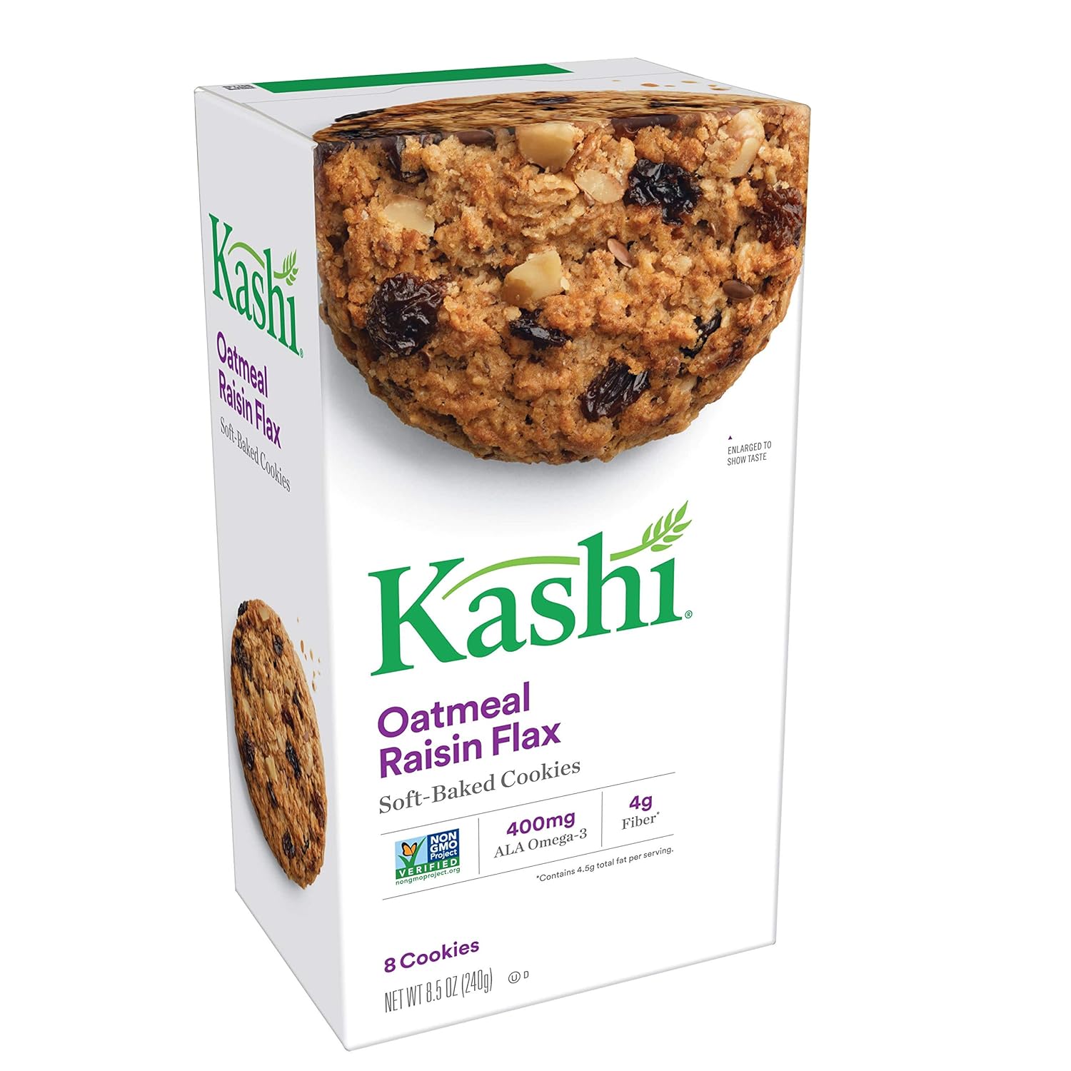 Kashi Cookies, Oatmeal Raisin Flax, 8.5Ounce Boxes (Pack of 6)