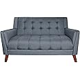GDFStudio Christopher Knight Home Evelyn Fabric Loveseat, Dark Gray