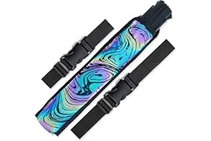 SoJourner Bags Rave Fan Holster - Rave Fan Holder - Rave Festival Accessories | Hand Fan Holder & thigh holster for Rave Essentials Swirl - Reflective