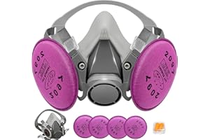 Dagakto Respirator Mask with Filters, Reusable Half Face Respirator Mask for Asbestos, Resin, Fume, Dust, Welding, Painting