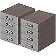 Romeda 8-Pack Sandpaper Block, 220 Grits Washable and Reusable Handmade Sanding Sponge, Drywall Sandpaper Blocks for Wooden Drywall Sheetrock and Metal Glazing