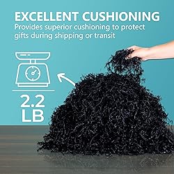 mxxkms 2.2LB Bulk Black Crinkle Paper Filler