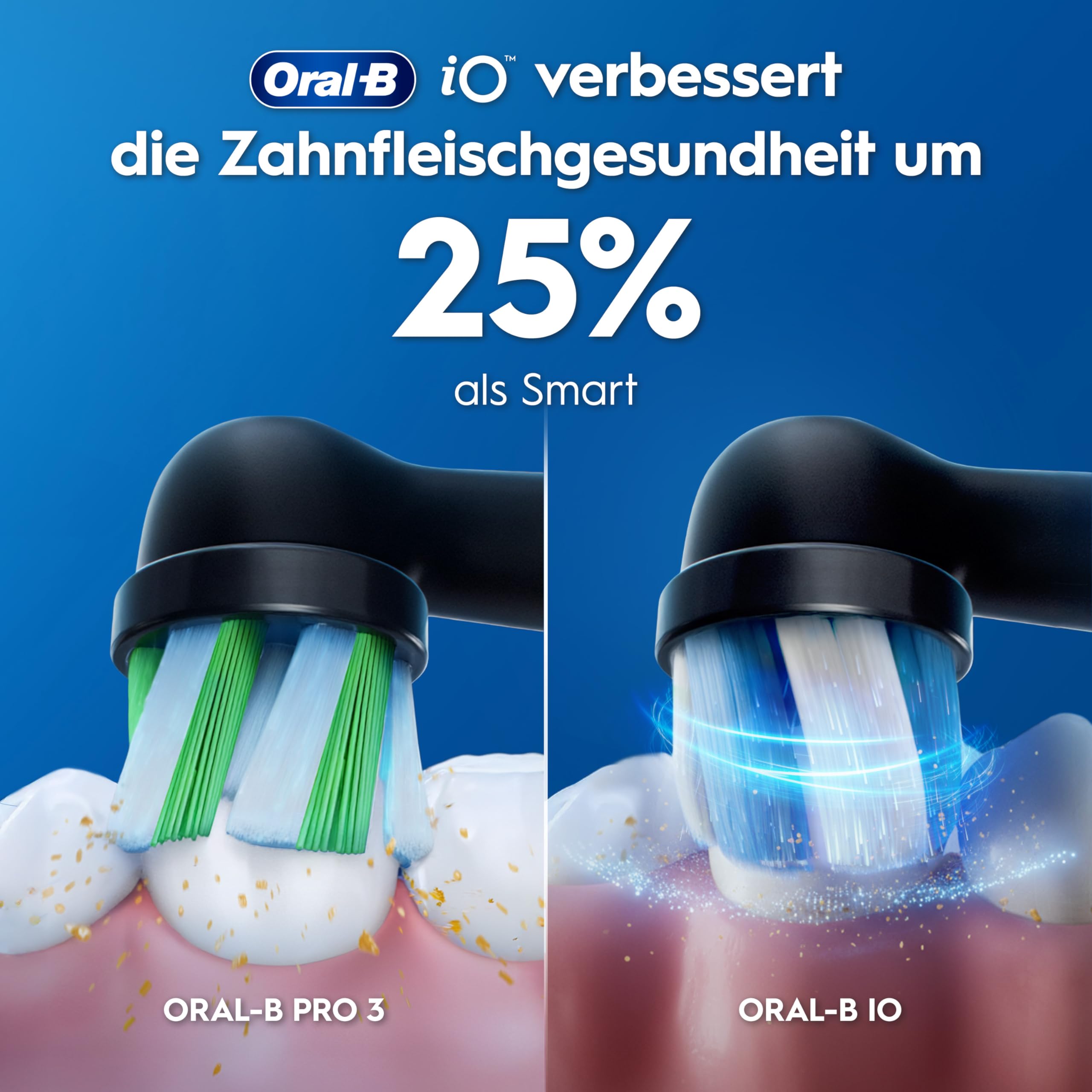 Oral-B iO Series 3 Plus Edition Elektrische Zahnbürste, Electric Toothbrush, drei Putzmodi für Zahnpflege, Designed by Braun, TESTSIEGER Stiftung Warentest (12, 2024), Matt Black 9