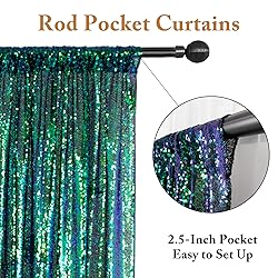 ShinyBeauty Iridescent Green Sequin Backdrop