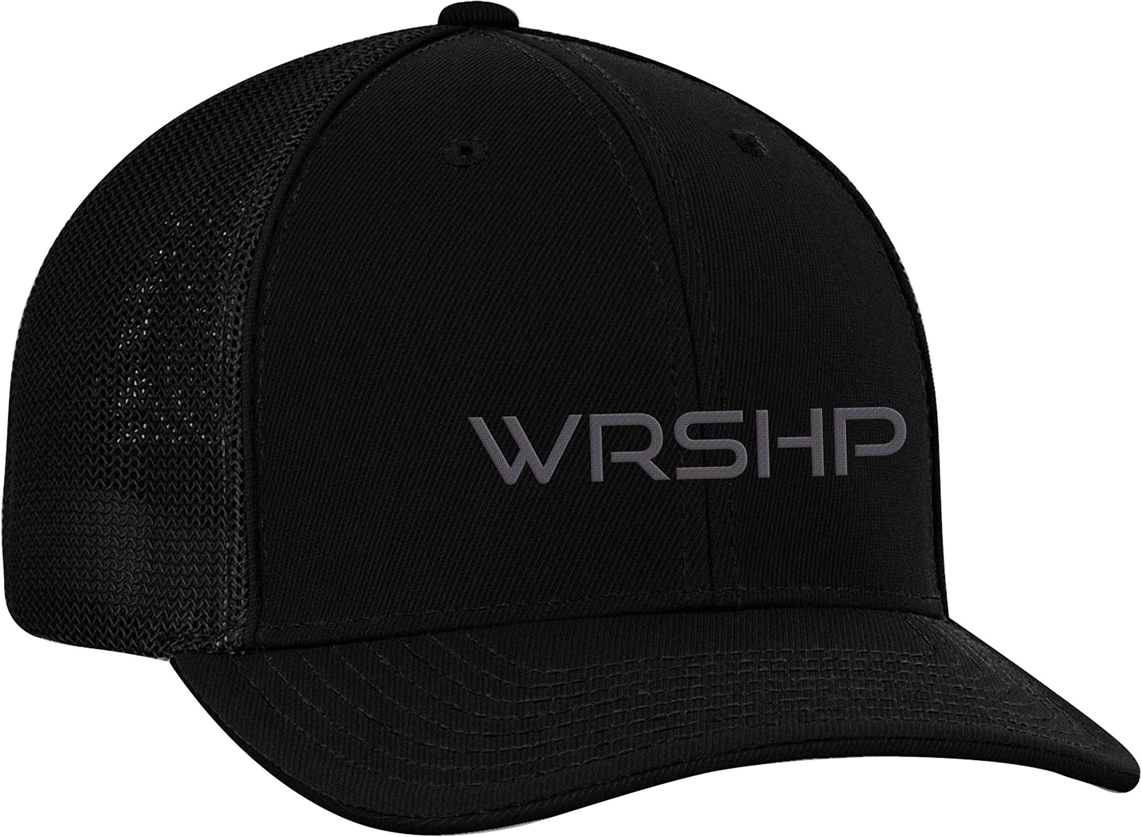 Trenz Shirt CompanyMen's Christian Worship Abbreviation WRSHP 3D Embroidered Mesh Back Trucker Hat