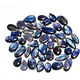 AA+ Grade 50 carats Natural Rare Blue Labradorite Gemstone Cabochons Lot, Jewelry Making Loose Gemstone, DIY, Wire Wrapping, Healing Crystals, Wholesale Bulk Gemstone (2pcs)