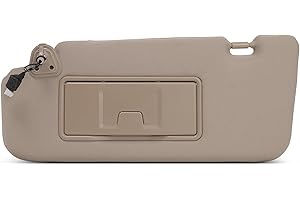 SCITOO Beige Left Driver Side Car Sun Visor With Sunroof for 2006-2008 For Nissan For Murano,Replacement Assembly 96401-CC22B (with mirror)