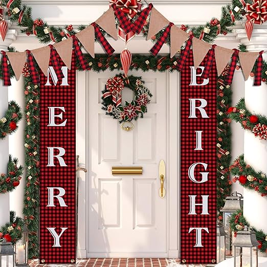 Amazon Com Aneco Christmas Banner Decorations Christmas Hanging