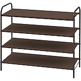 Simple Houseware 4-Tier Shoe Rack Storage Organizer, Bronze