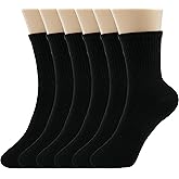 BomKinta Women Casual Calf Socks - Cute Cotton Crew Socks - Soft Above Ankle Sock Gifts 6 Pairs Size 5-10