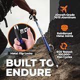 TREKOLOGY Trek-Z Collapsible Trekking Poles Dual Set Aluminum 100-135 cm view 3