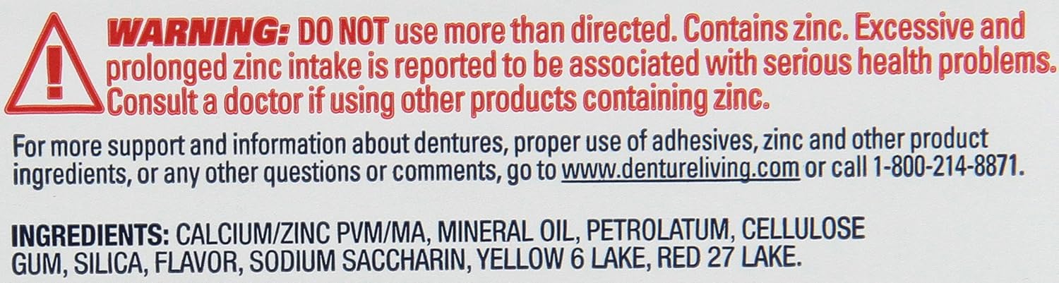 Fixodent Control Denture Adhesive Cream Plus Scope Flavor 2 oz (Pack of 4) : Tooth Whitening Products : Beauty