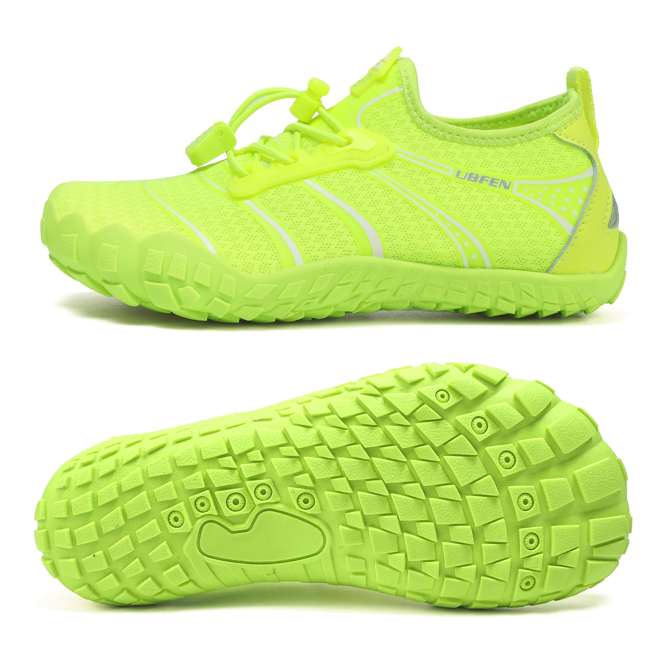 Photo 1 of UBFEN Water Shoes for Kids Boys Girls Aqua Socks Barefoot Beach Sports Swim Pool Quick Dry Lightweight Toddler Little Big Kid G Light Green 11.5 Little Kid