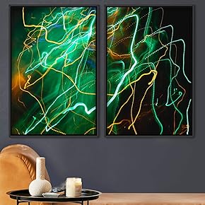 signwin 2 Piece Framed Canvas Wall Art Abstract...