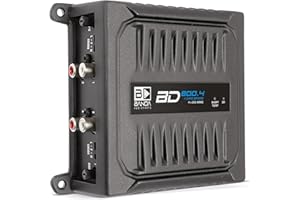 Banda Audioparts BD800.42OHM 800 Watts 4 Channel 2 Ohm Full Range Car Audio Amplfier 4 x 200 Watt Rms 4 Ohms Bridged - Black