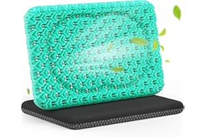 MZYENU Gel Seat Cushion, Cool Chair Cushion for Office Chairs, Driving Car Cushion Breathable, Wheelchair Cushions for Pressure Relief, Back Pain for Seat Cushions, Chair Pad with No-Slip Cover