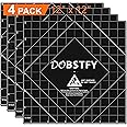 DOBSTFY 3D Printing Build Surface,with Premium Adhesive 3D Printer Heat Bed Platform Sticker Sheet,for Ender 3 Max Neo/CR 3040 Pro/CR 10 V3/CR 10S Pro V2/Ender 3 S1 Plus/4Pack 12x12inch(305mmx305mm)