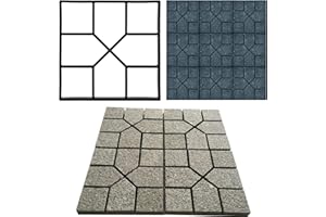 for Concrete Reusable,Stone Paver,Stepping Stone Molds,Paver,Paving Pavement Concrete Mould Stepping Garden Lawn Path Walk