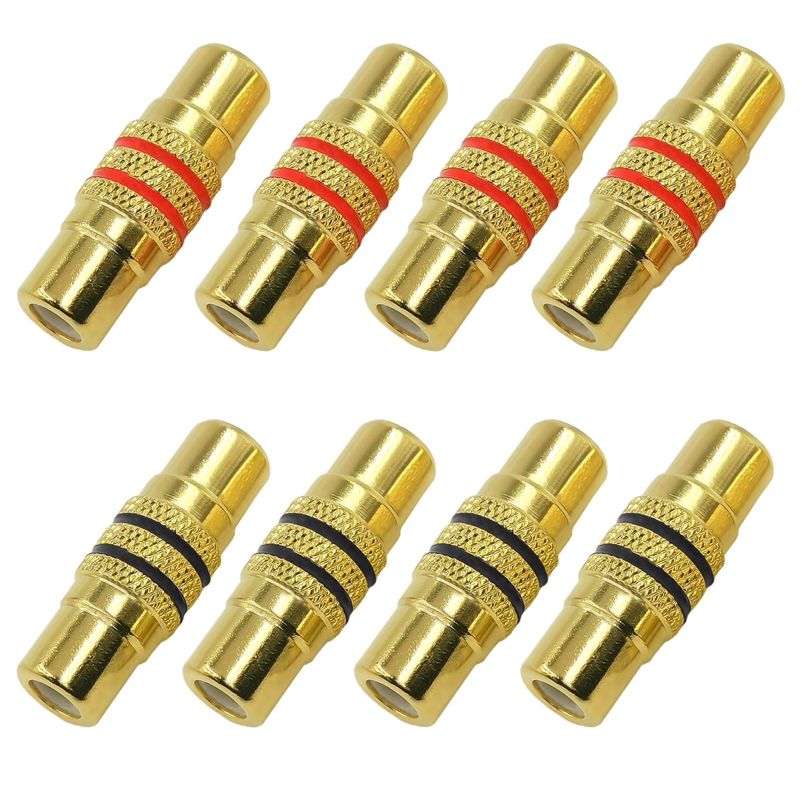 BRIEFCEC RCA RCA Adapter for Jack and Jack, Connector for Audio-Video Cable (8 pcs)