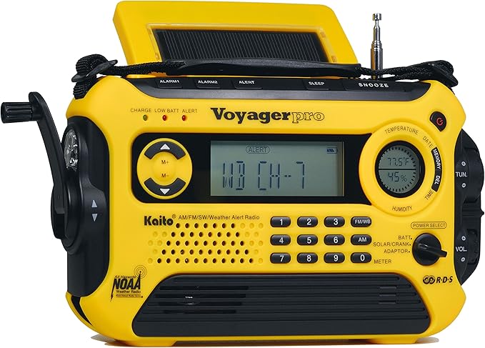 Kaito KA500 5-weg aangedreven zonne-energie, dynamo Crank, Wind Up