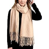 Achillea Warm Cashmere-Feel Winter Scarf – Thick Pashmina Shawl Wrap for Cold Weather