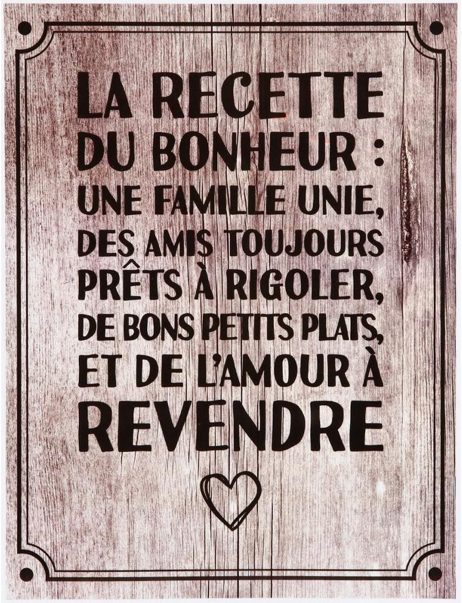 Promobo Planche Stickers Citation Recette Amour A