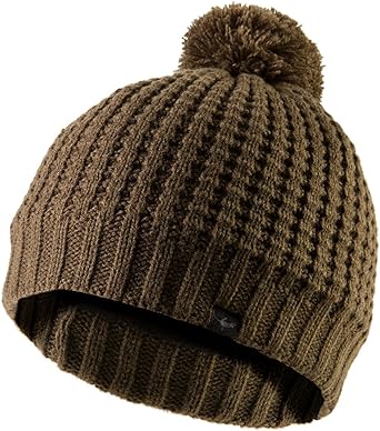 olive green bobble hat