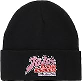 Bioworld JoJo's Bizarre Adventure Jojos Logo Embroidery Acrylic Knit Cuff Beanie Black