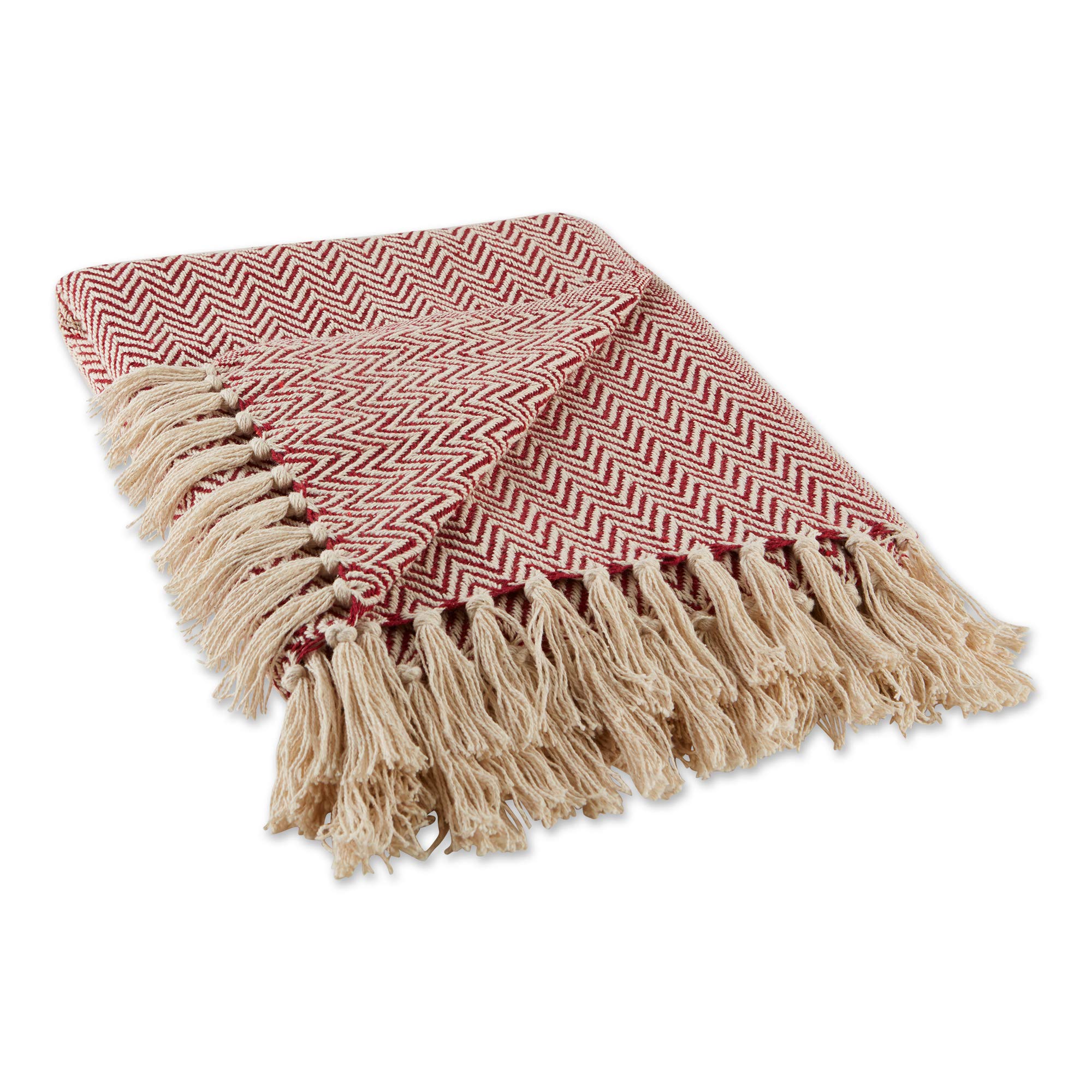 DII Handloomed Cotton, Barn Red, 50x60