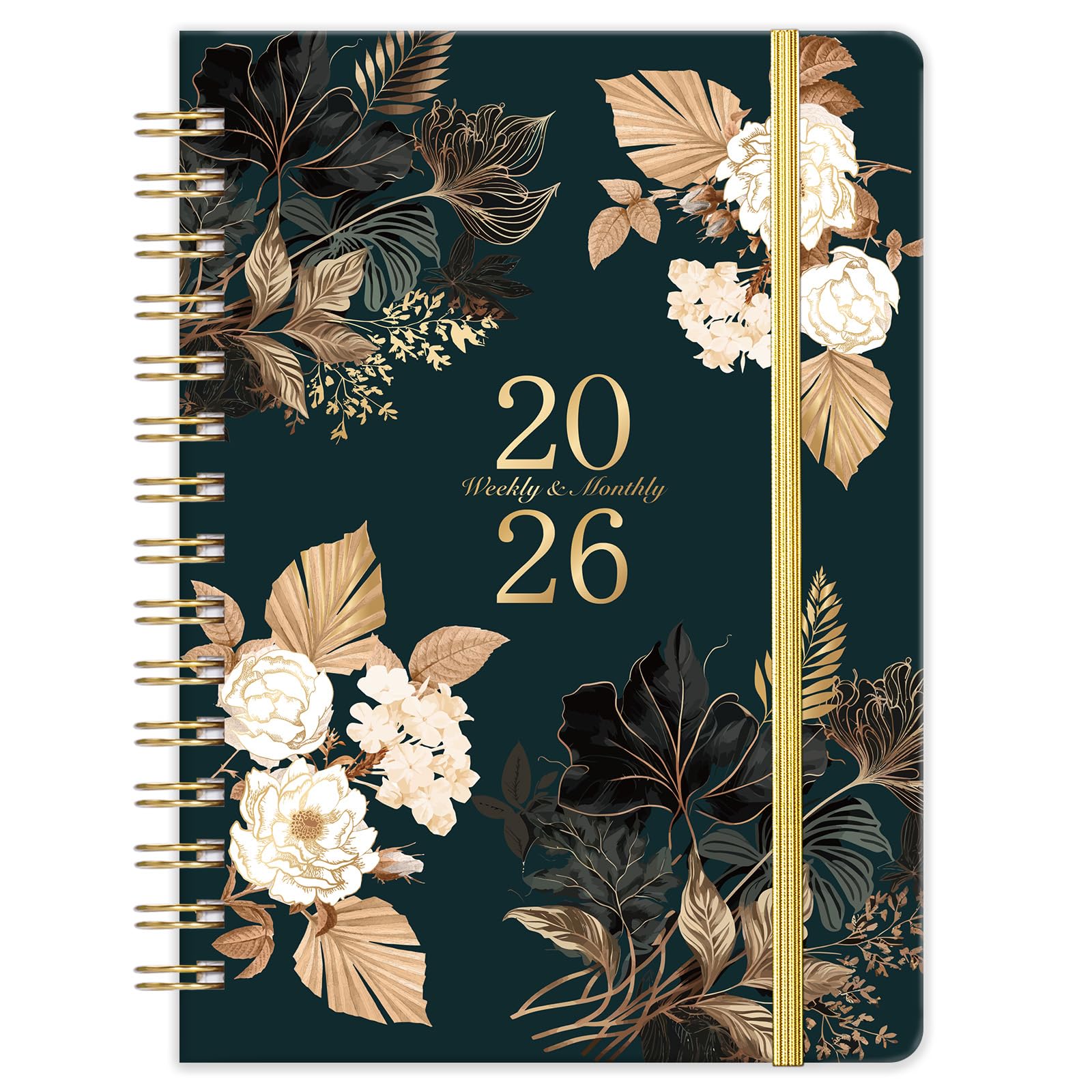 Photo 1 of 2026 Planner - 2026 Weekly & Monthly Planner, JAN. 2026 - DEC. 2026, 6.4" x 8.5", 2026 Calendar Planner with Monthly Tabs, Sturdy Cover, Premium Paper, Back Pocket, Strong Twin-wire Binding