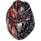 Scarfand's Romantic Rose & Flower Spring Fashion Lightweight Versatile Infinity Scarf
